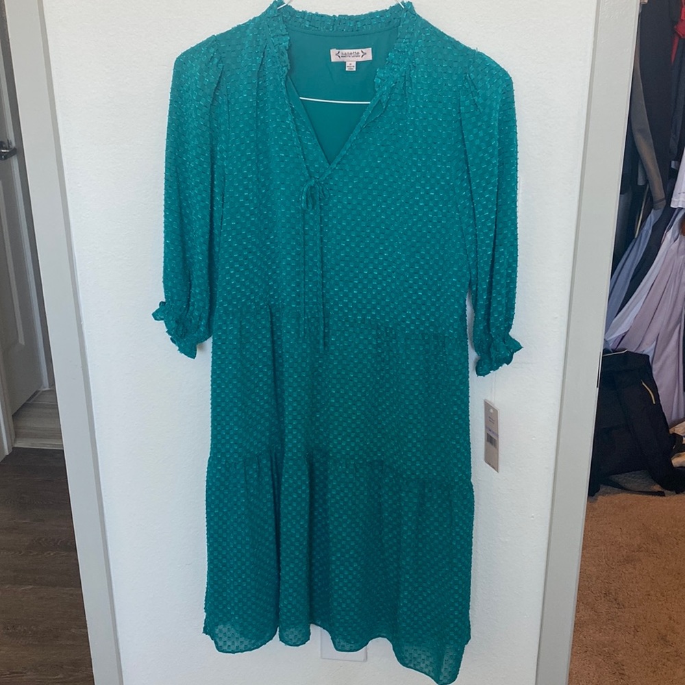 Never been worn, 3/4 length sleeves dress.